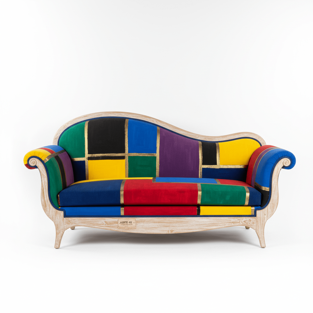Divano Vintage Rigenerato Progetto Arte4R - Micol Art Gallery