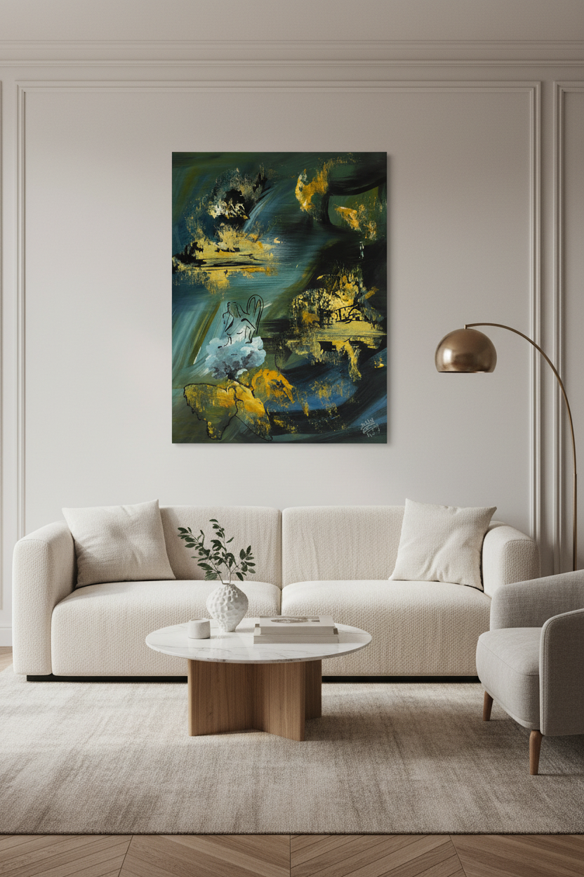 Mockup ambientato di Visioni Celesti